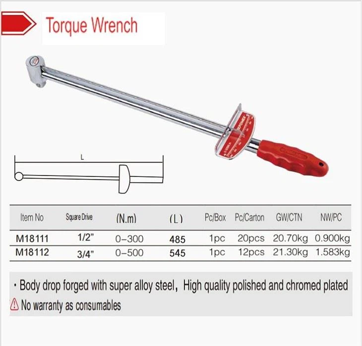 	Torque Wrench And Accessories