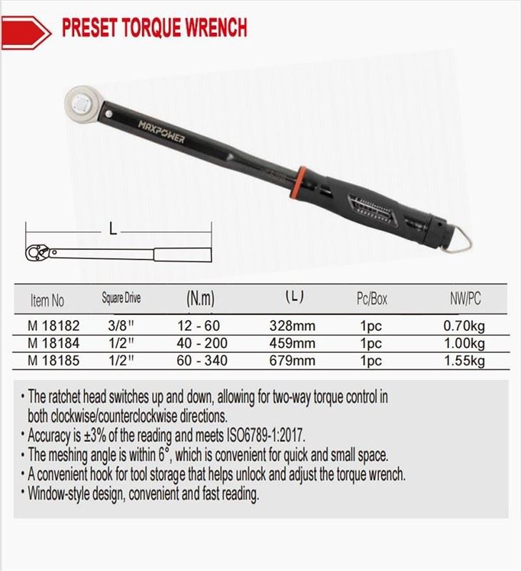 	Torque Wrench And Accessories