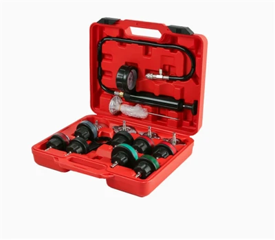 Kit de prova de pressió del radiador d'alumini de 14 peces